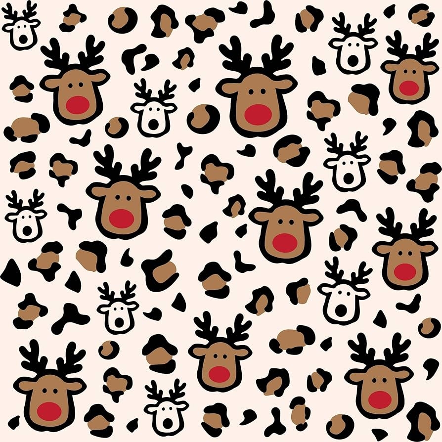 Amazon Animal Cheetah Print Christmas Thick Wrapping Paper Leopard Print Xmas Gift Wrap For Her Reindeer Trendy Holiday Decoration Decor 6 