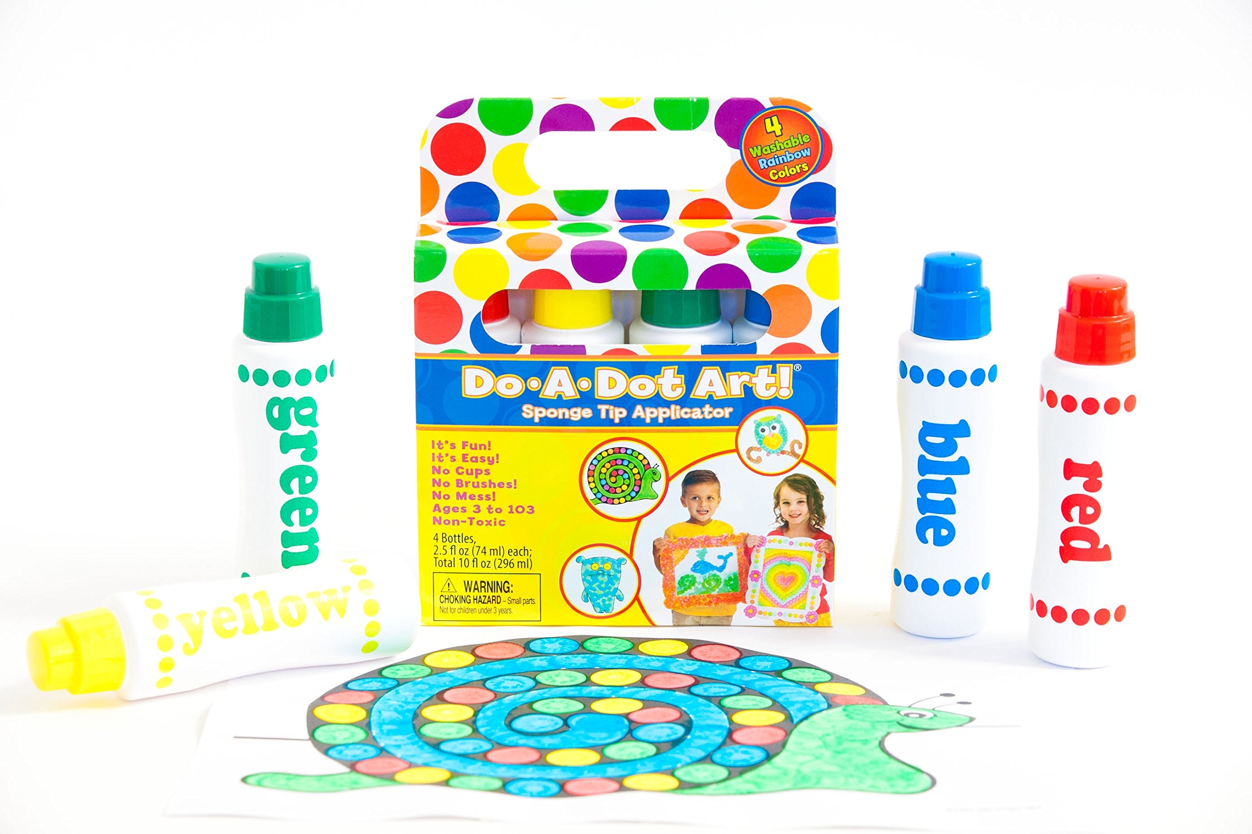 Amazon Do A Dot Art Set Of 4 Pack Rainbow Washable Dot Paint 