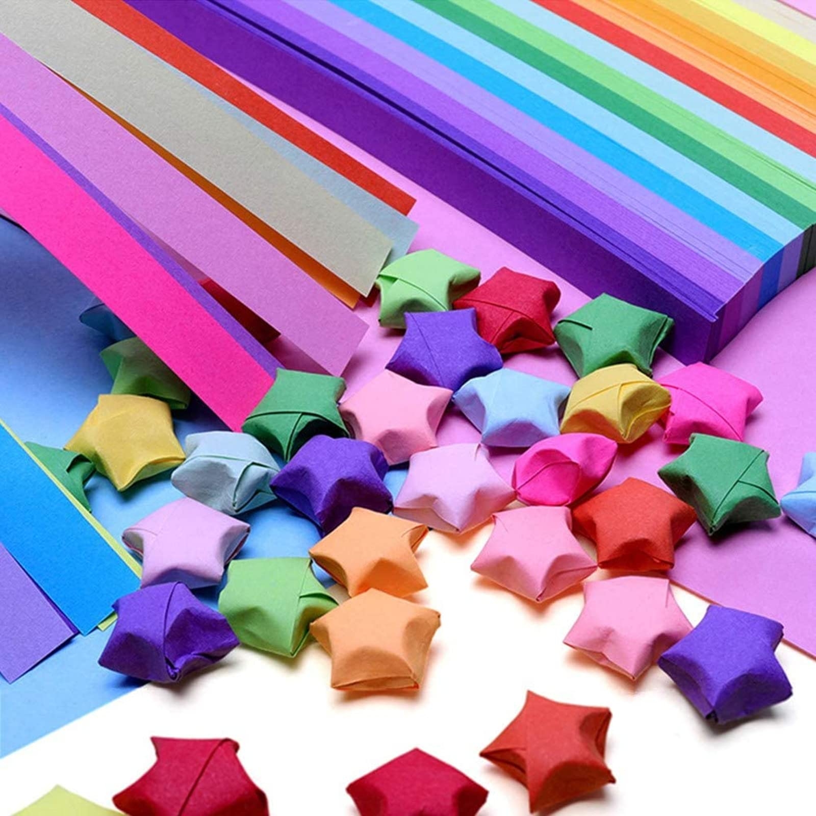 Amazon Mluchee 2340 Sheets Folding Stars Paper Strips Double 