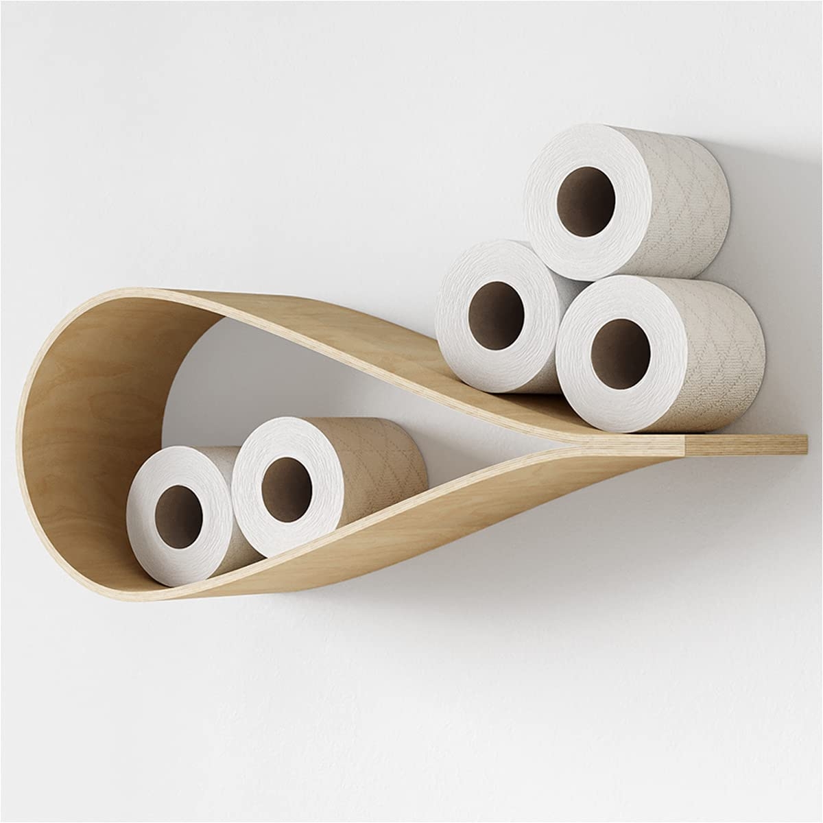 Amazon Toilet Paper Holder With Shelf Wooden WC Roll Storage 