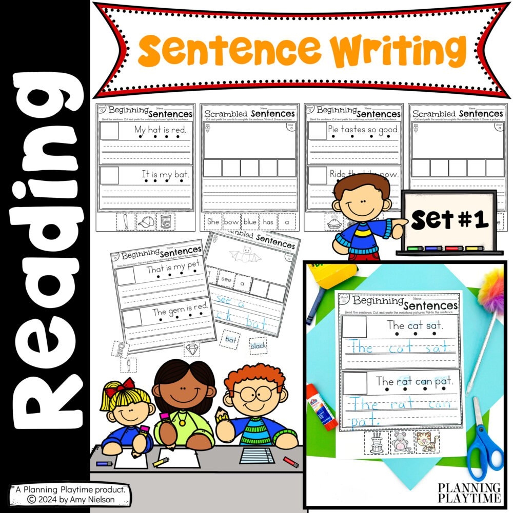 sentence writing worksheets