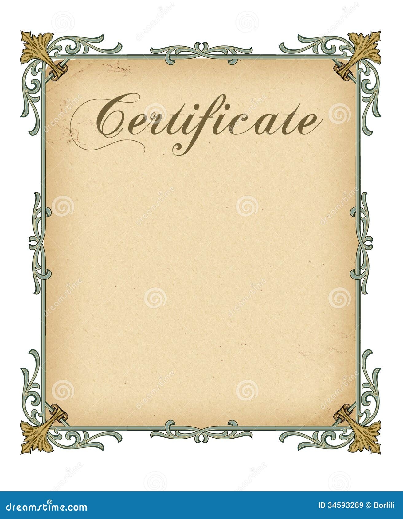 blank certificate templates