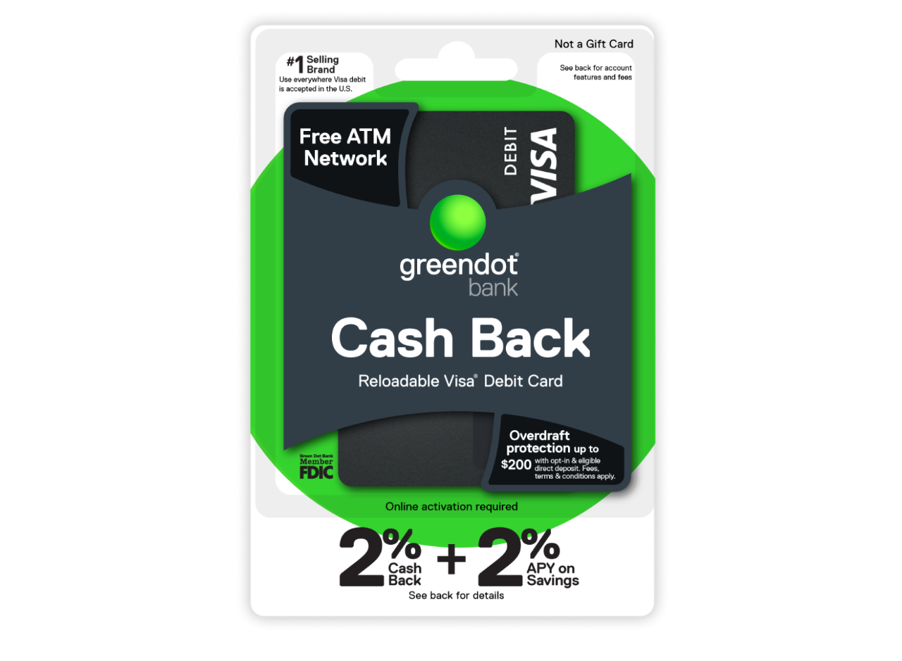 Cash Back Visa Debit Card Green Dot