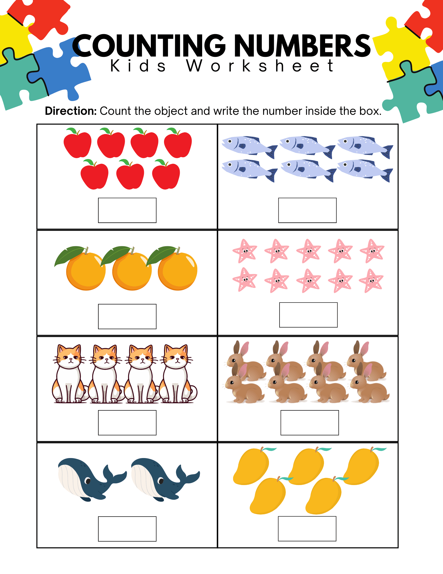 numbers worksheet