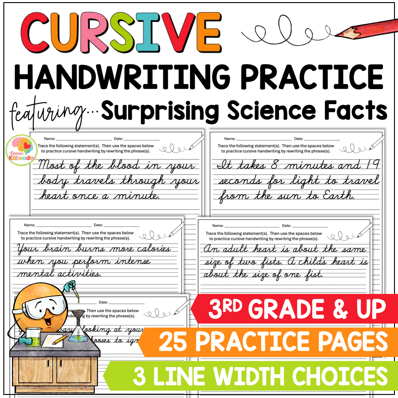 Cursive Handwriting Practice Worksheets Surprising Science Facts