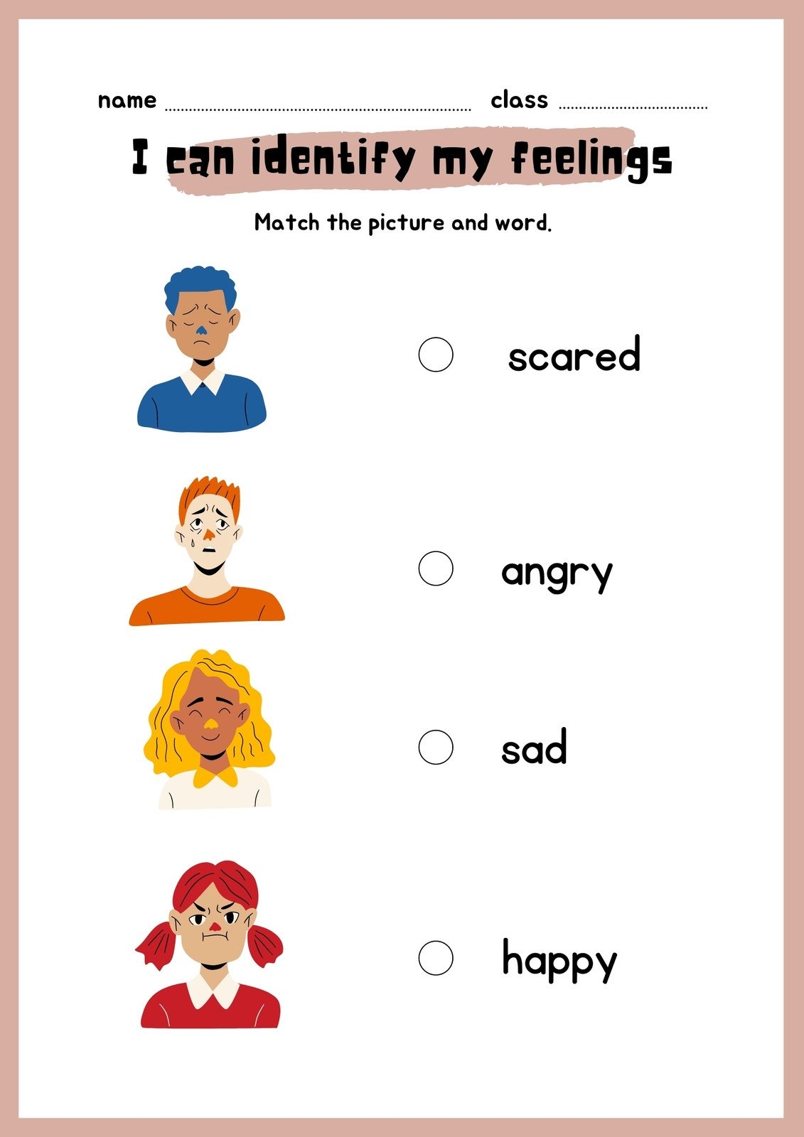Customize 36 Emotions Worksheet Templates Online Canva
