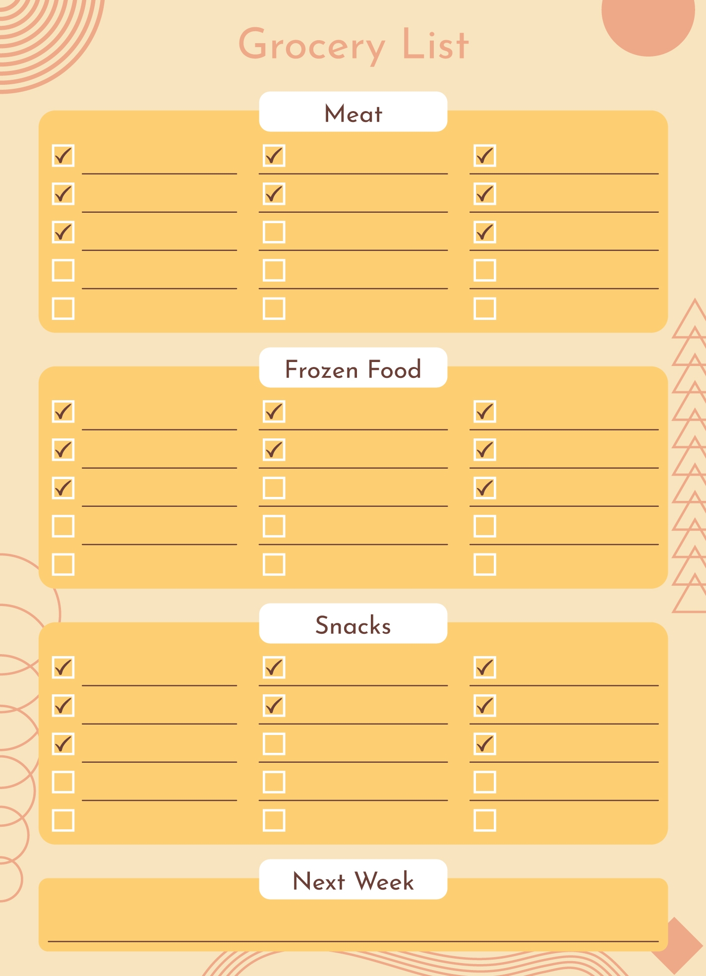 Cute Grocery List Free Google Docs Template Gdoc io