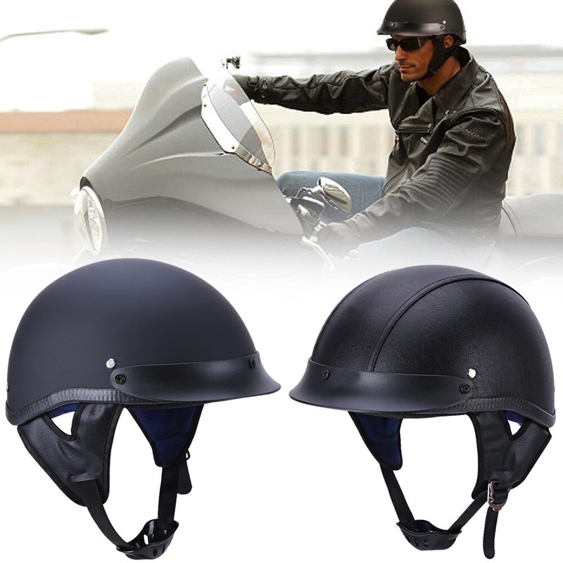 DOT Motorcycle Motorbike German Half Face Helmet Fit For Harley Chopper Cruiser EBay