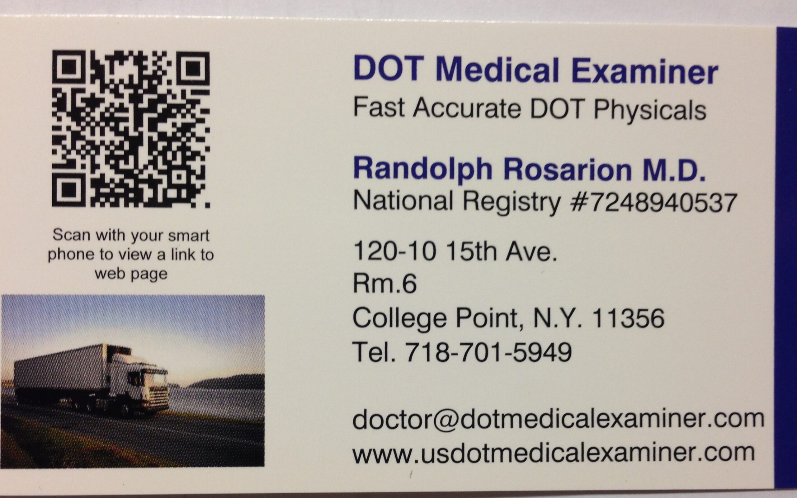 DOT Physical Exam Driver Qualification Requirementsdotphysicalblog Queens NYC