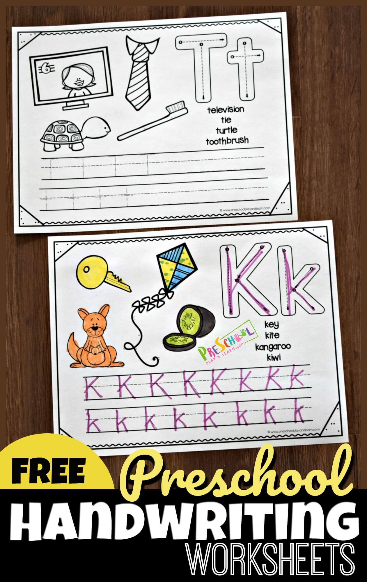 handwriting worksheets free