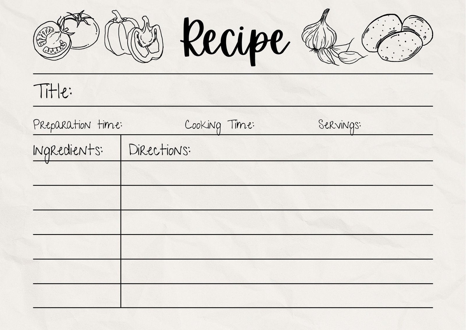 recipe template
