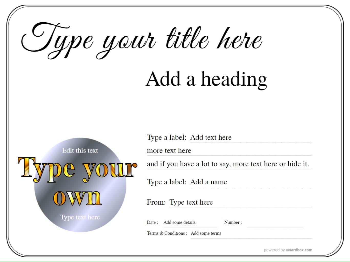 Free Gift Certificate Templates And Vouchers Easy To Customize 
