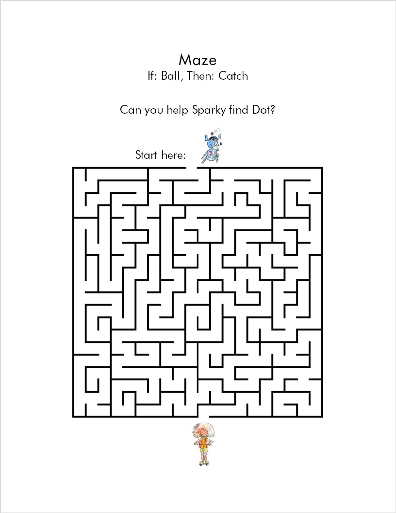 Fun Worksheets If Ball Then Catch