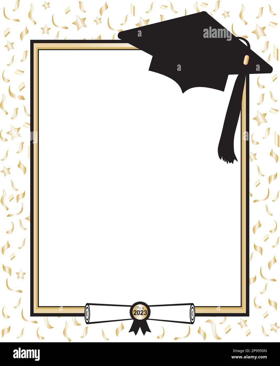 Graduation Background Template Gold And Black Stock Vector Image U0026 Art Alamy