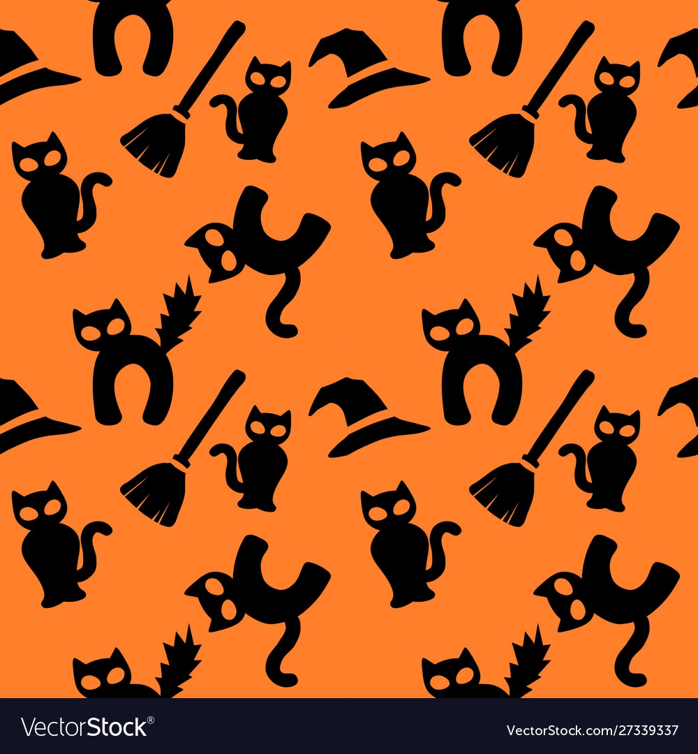 Halloween Wrapping Paper Seamless Pattern Vector Image