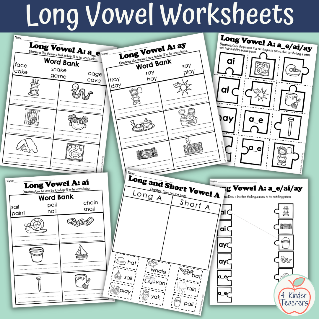 How To Use Long Vowel Worksheets In Your Class 4 Kinder Teachers