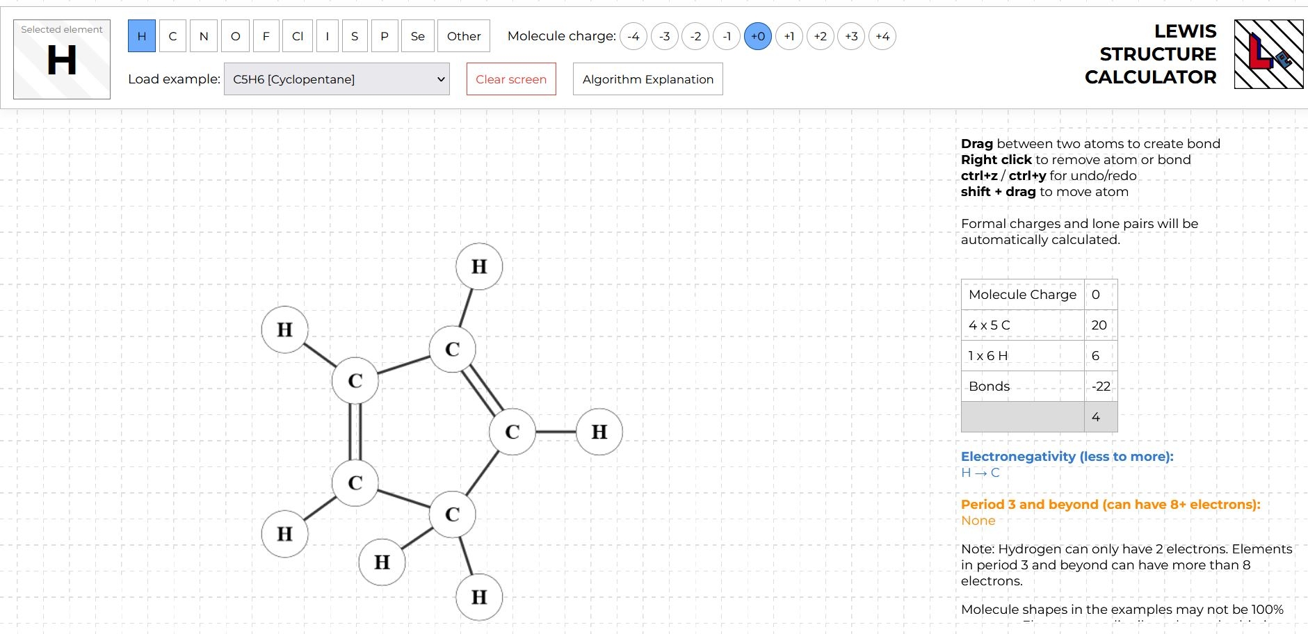 Lewis structure calculator Devpost