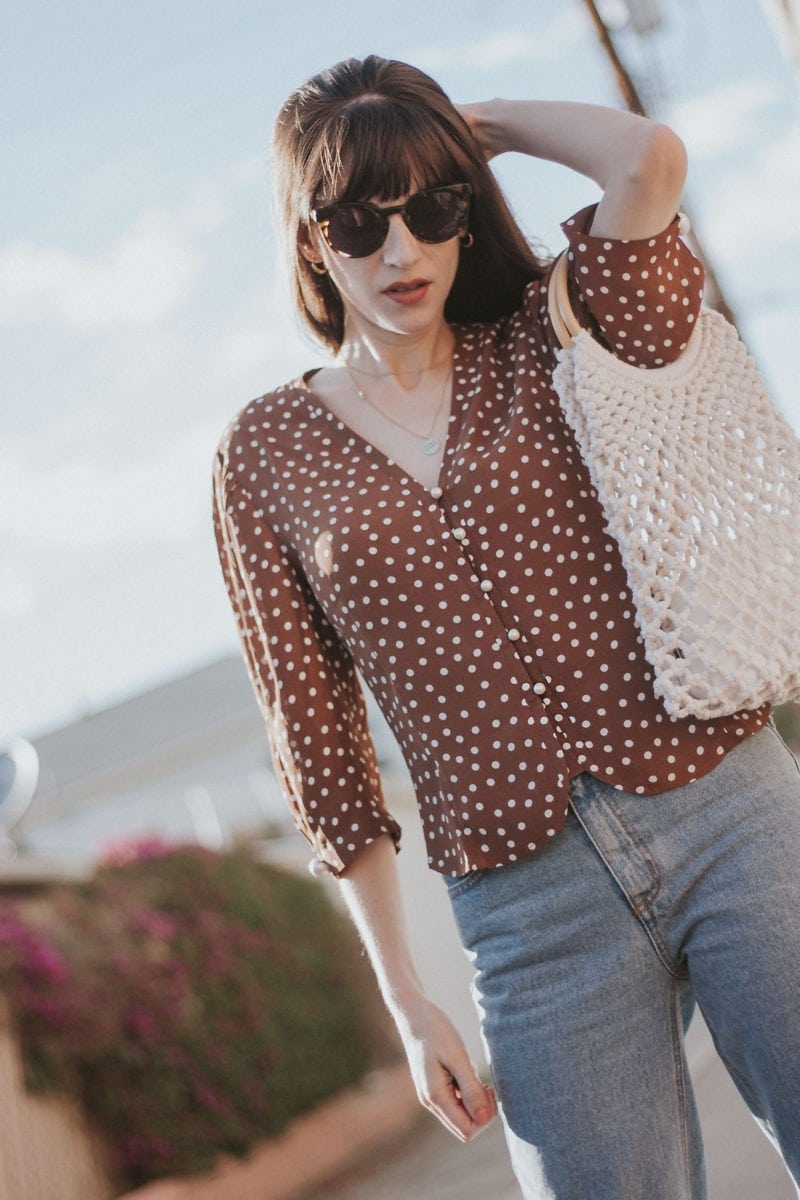 My New Favorite French Brand Polka Dot Tops For Spring