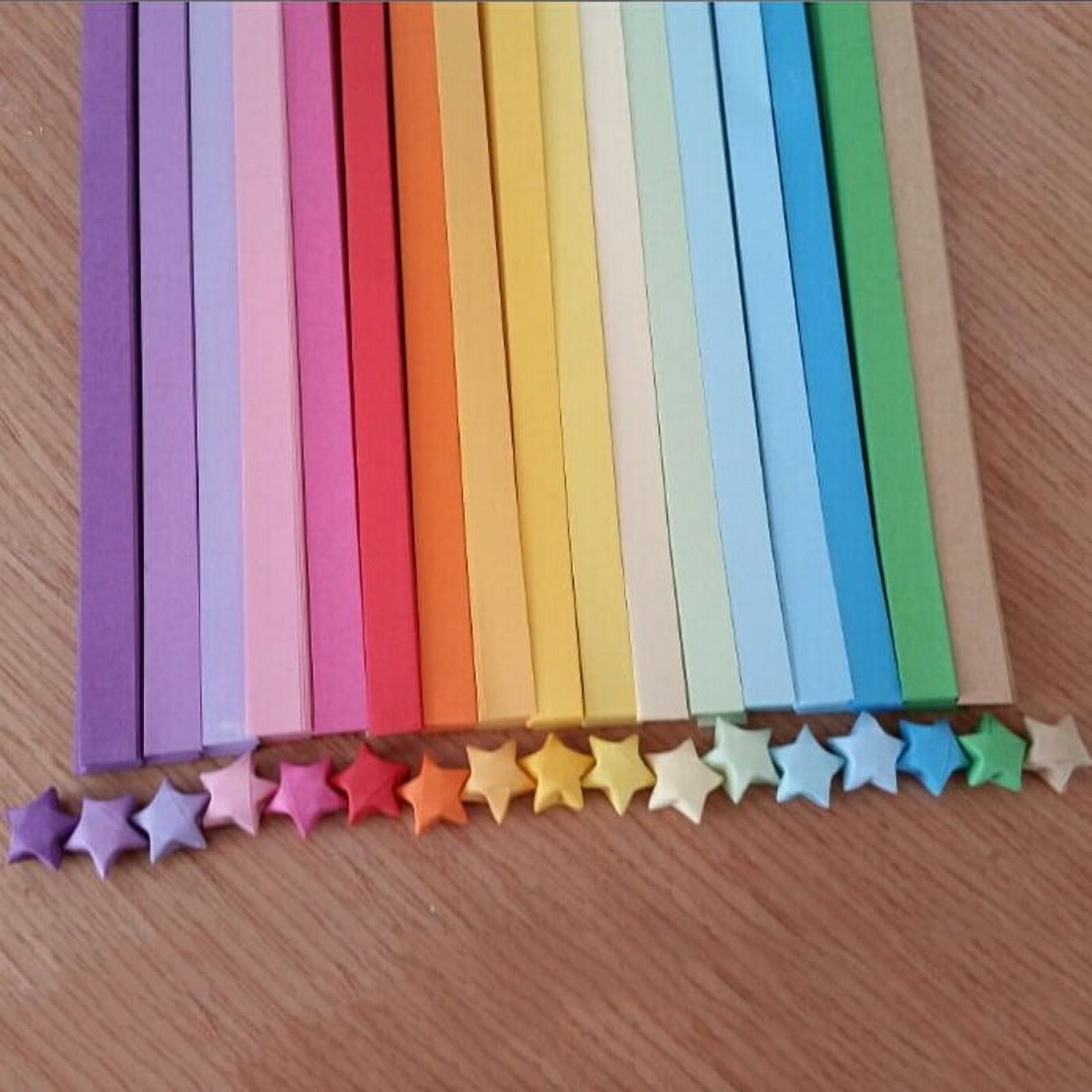 Origami Lucky Star Paper Strips Folding Paper Ribbons Colors