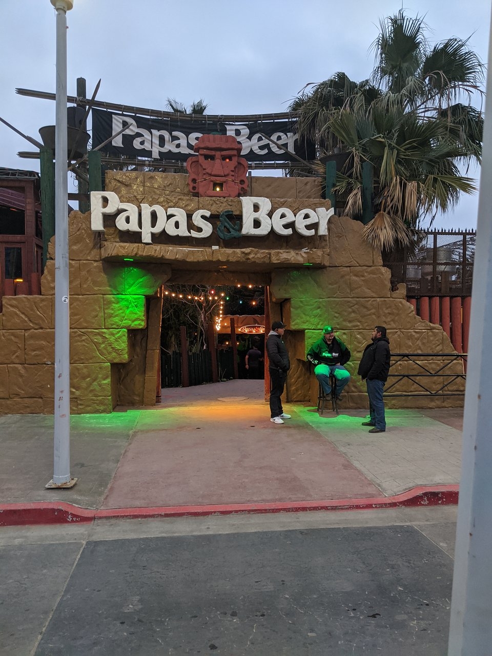 Papas And Beer Front Entrance Next Door To The Rosarito Beach 