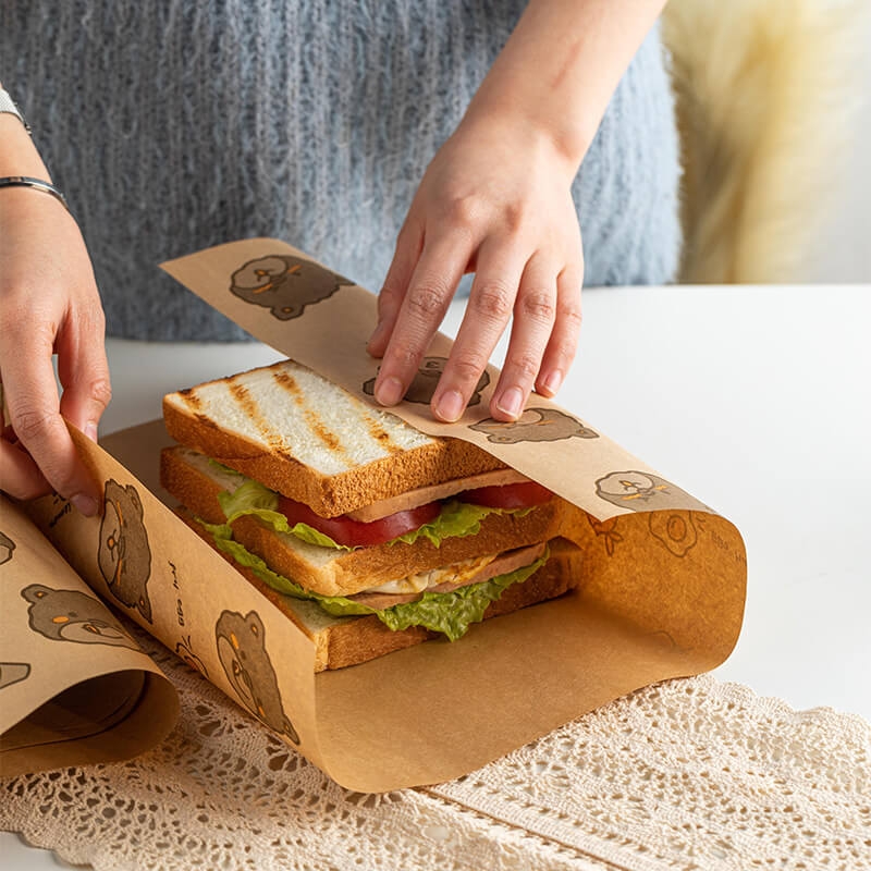 Pemasok Kertas Pembungkus Makanan Kustom Bungkus Sandwich Tisu Lilin Alibaba