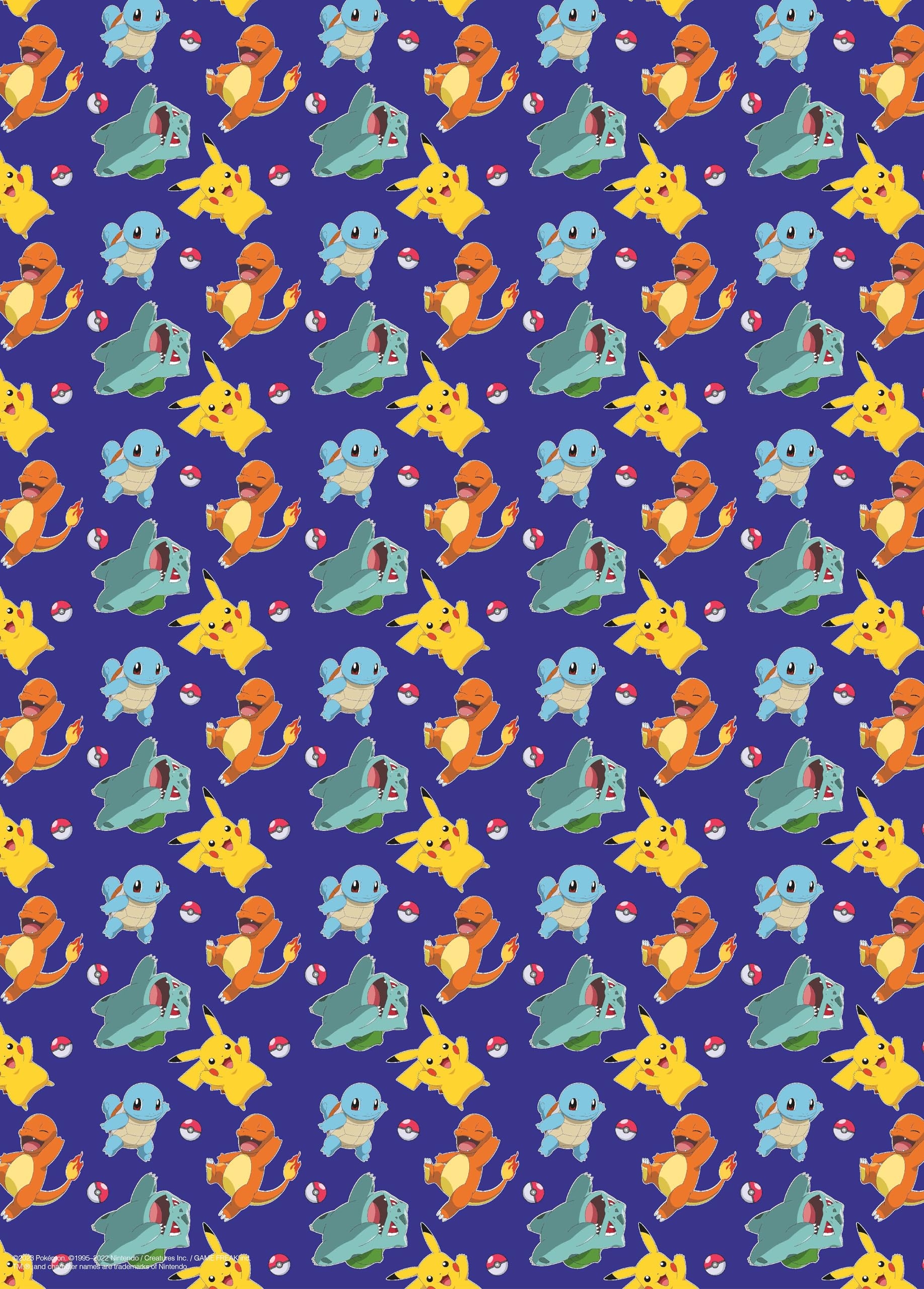 Pokemon Wrapping Paper 2M Roll Wrap Pokemon Blue Gift Wrap Amazon co uk Stationery U0026 Office Supplies