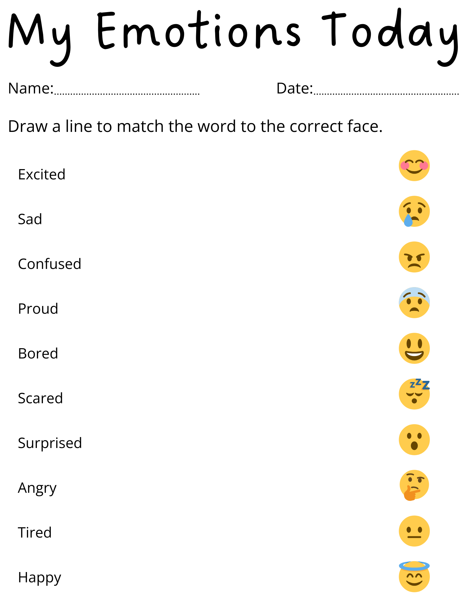 Printable Preschool Feelings And Emotions Worksheets For Preschoolers Made By Teachers