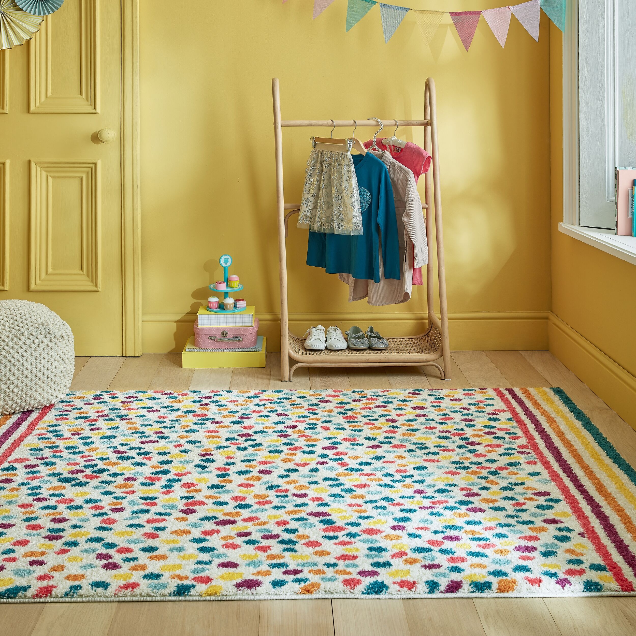 polka dot rug