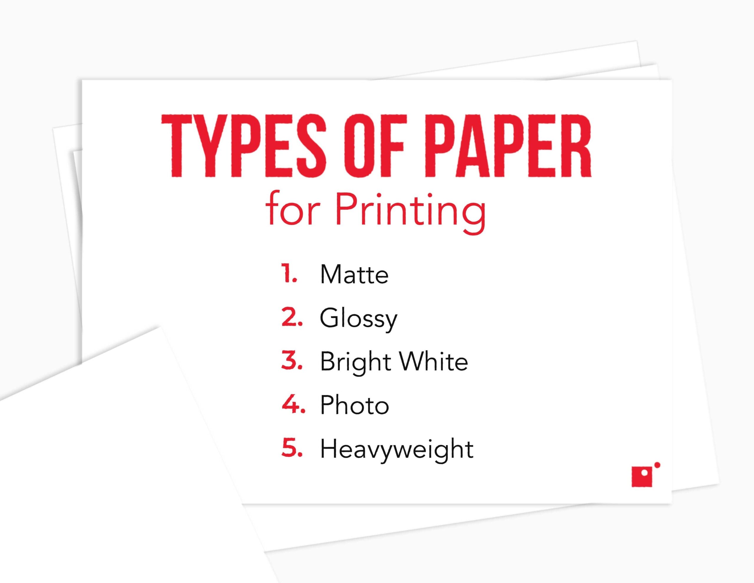 The 5 Types Of Paper For Printing And How They Differ