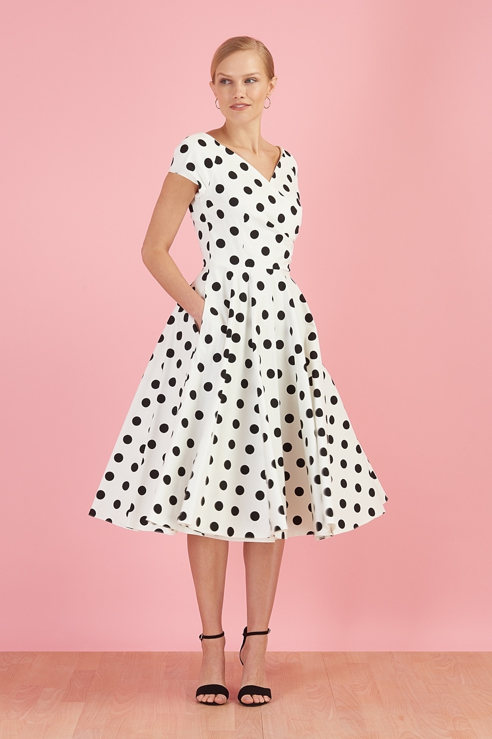 The Pretty Dress Company Hourglass Polka Dot Swing Dress