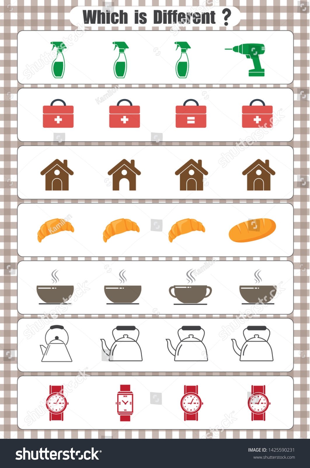 Which Different Worksheet Fun Activities Preschool Stock Vector Royalty Free 1425590231 Shutterstock